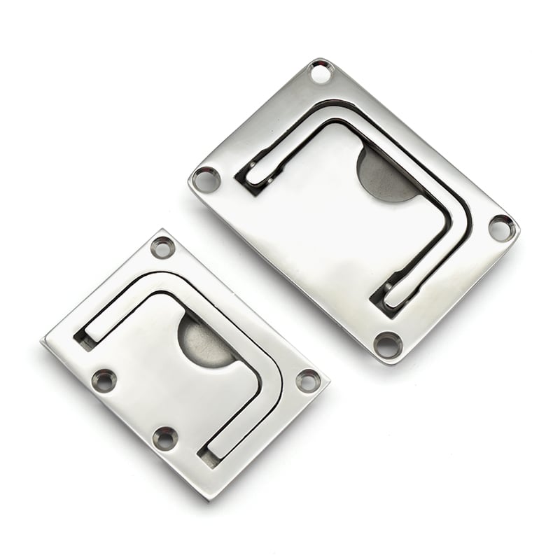 Flush Mount Recessed Cabinet Handle – Heavy Duty Stainless Steel Surface Pull Grip with Mirror Polishing for Industrial Enclosures & Server Racks
