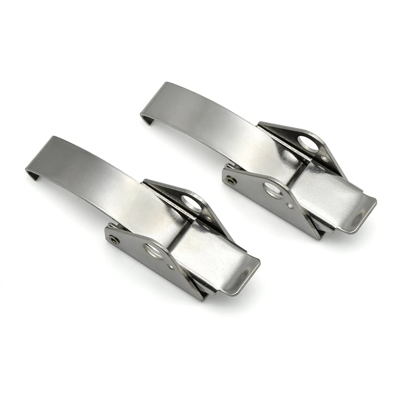 Stainless Steel Spring Latch - Slim Profile Snap Lock with Vibrational Light Finish for Precision Cases & Electronics