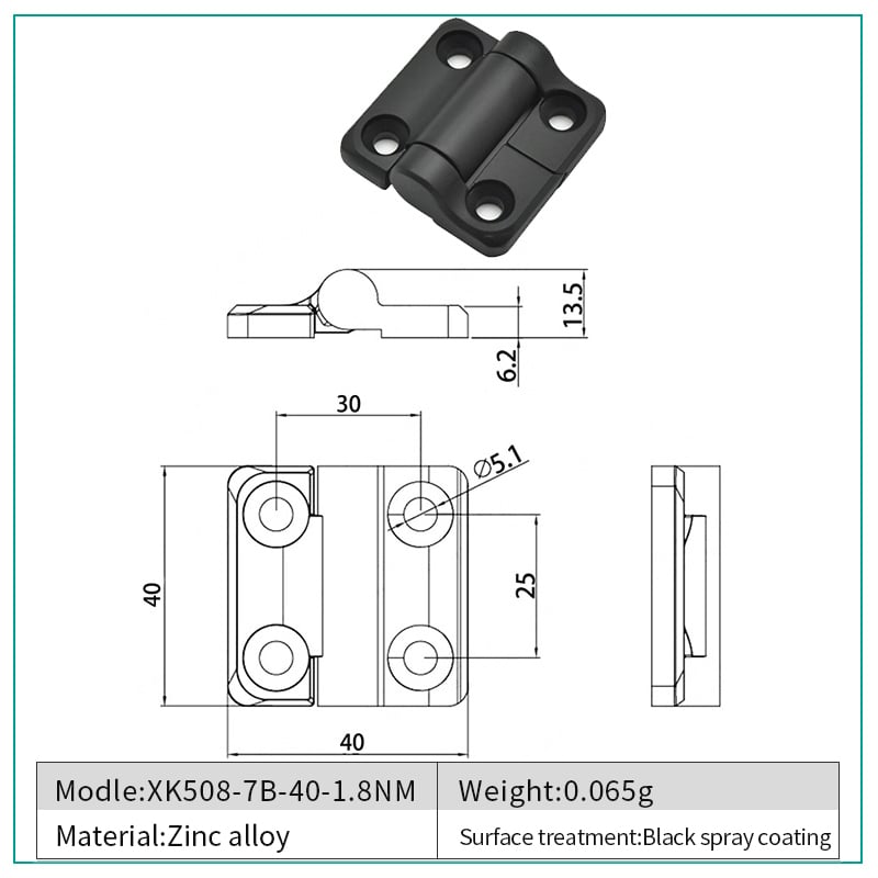 zinc alloy constant torque positioning hinge  arbitrary stop door hinge-2