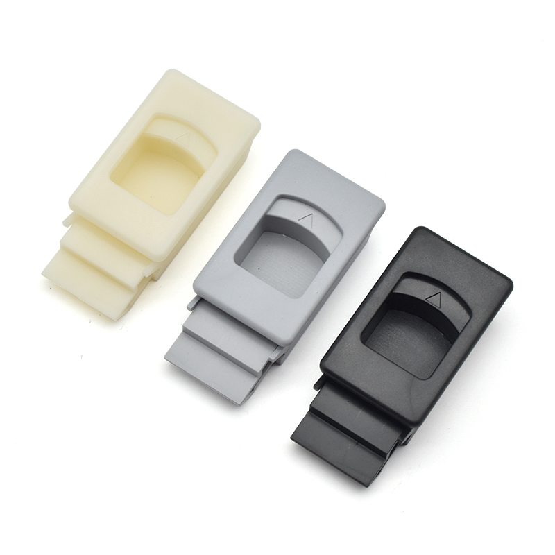 Flush Mount Recessed Plastic Latch | Invisible Spring-Loaded Push Catch for Cabinet Doors