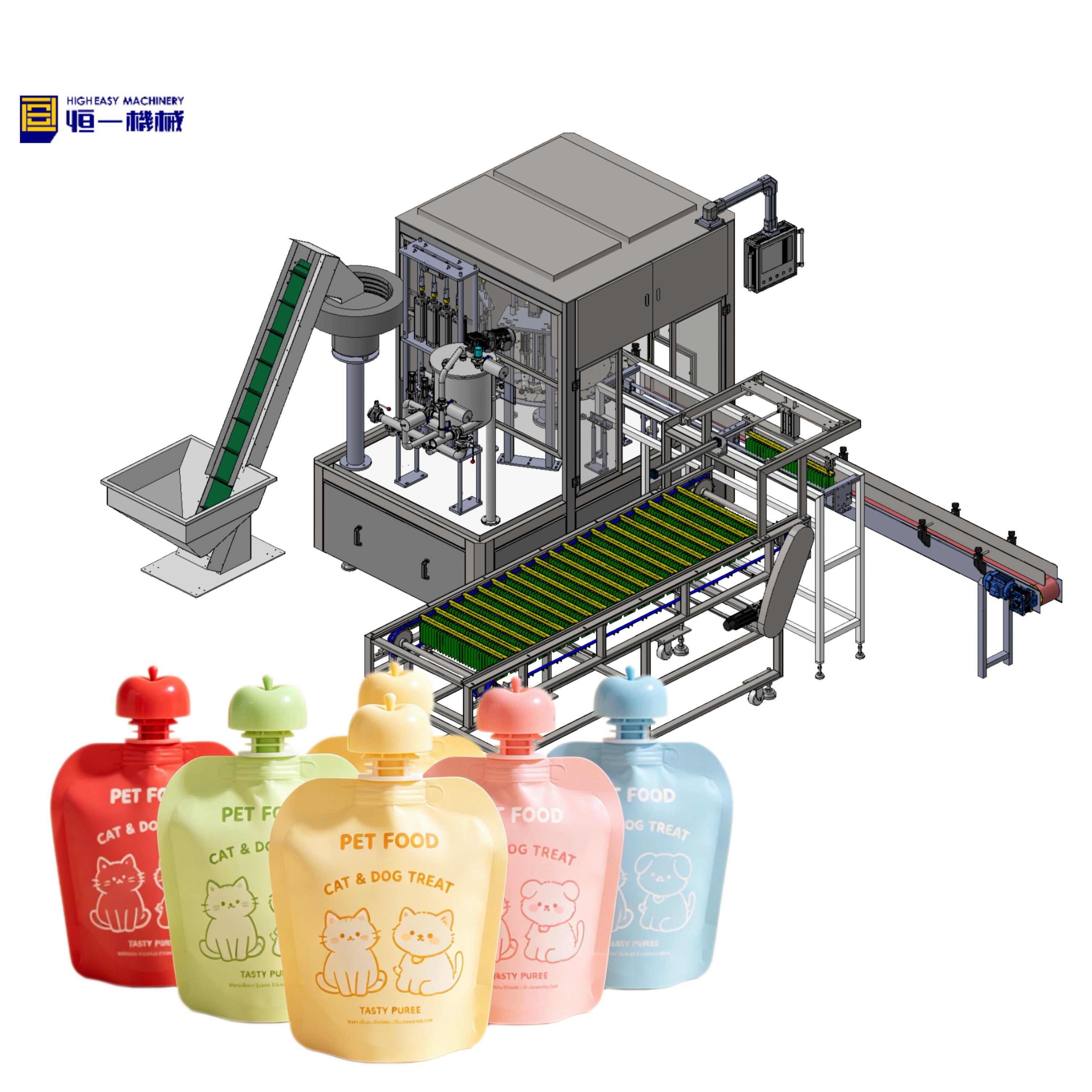 Automatic Spout Pouch Filling Capping Machine