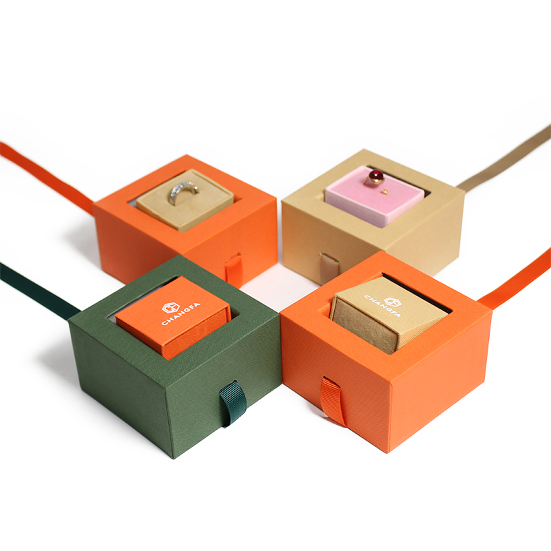CF Recyclable Waterproof Rigid Paperboard Jewelry Packaging Boxes Embossing Printing for Wedding