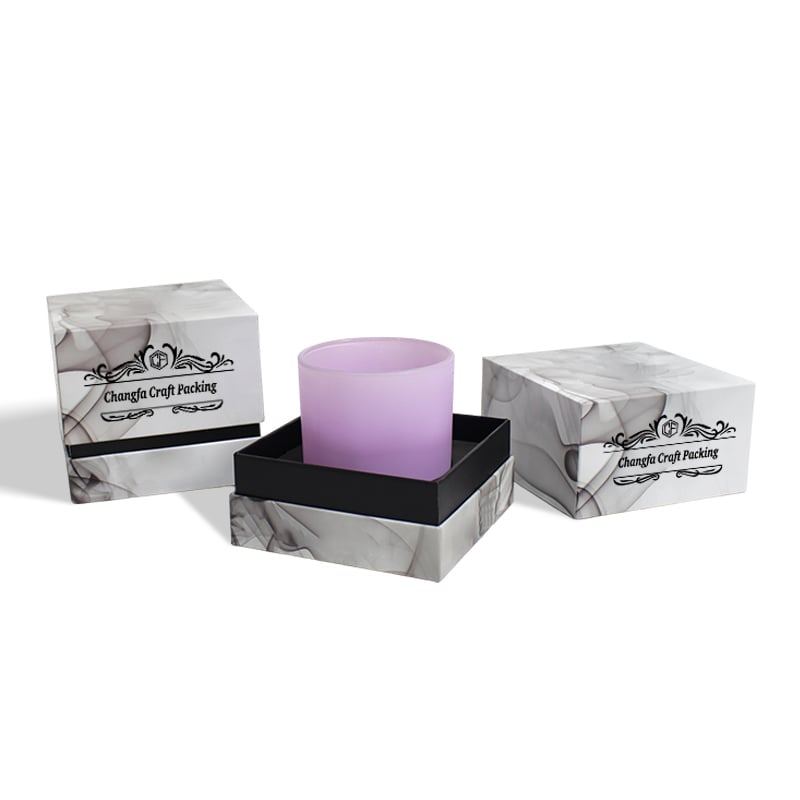 CF Candle Removable Lid Packaging Rigid Box From EVA Velvet insert