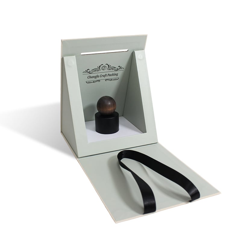 Perfume Clamshell Magnetic Box With Corrugated Paper Card Insert