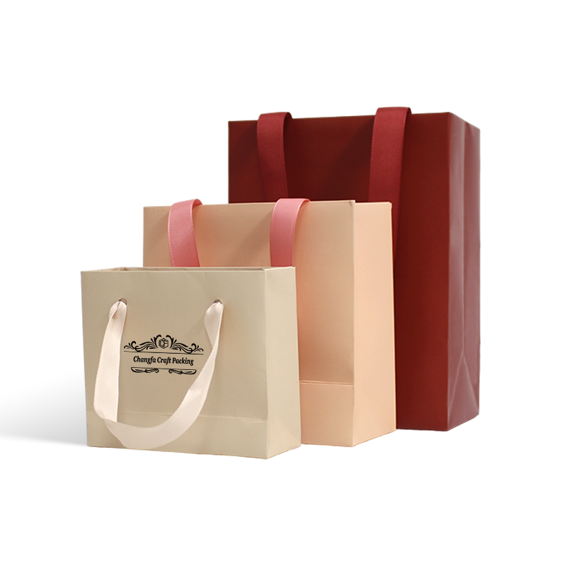 CF Clothing Gold Foil Stamping for Shopping Packaging Gift Paper Bags