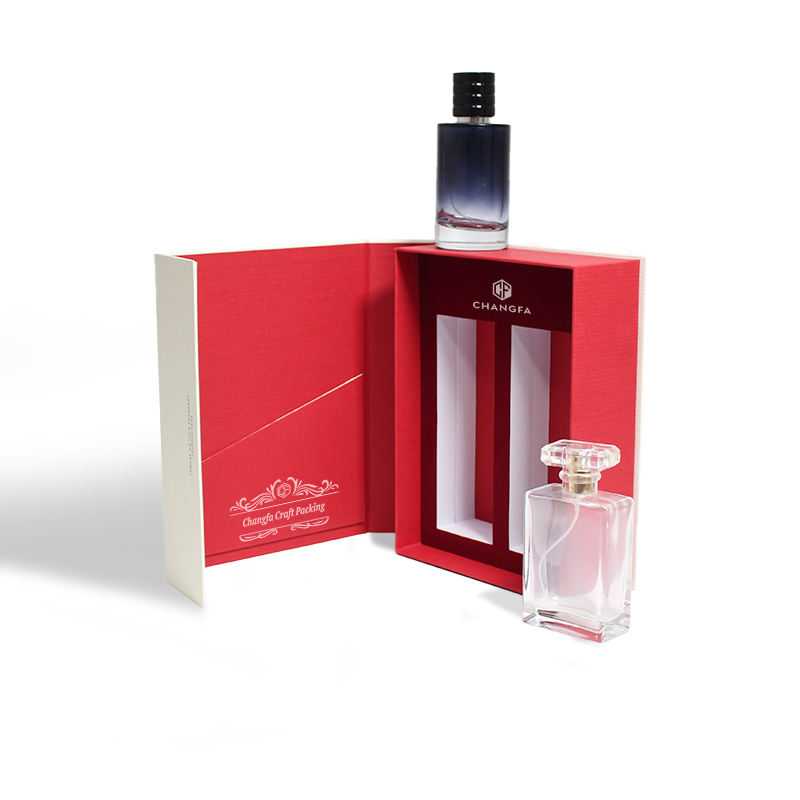 CF Luxury Cardboard Gift Box Book Shape Cosmetic Perfume Gift Box