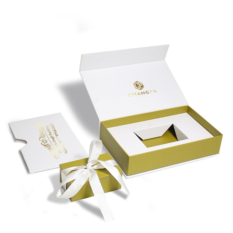 CF Luxury White Drawer Cardboard Jewelry Box Bracelet Packaging Box And Microfiber Pouch Bag