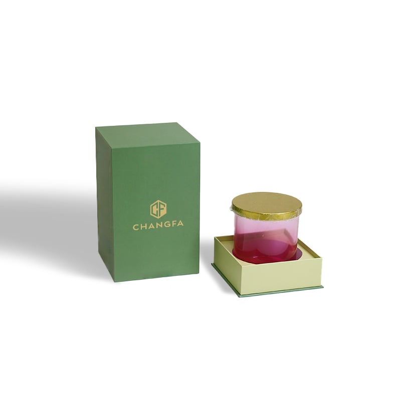 CF Luxury Candle Aromatherapy Boxes Rigid Gift Flip Box Removable Lid Box With Neck Packaging