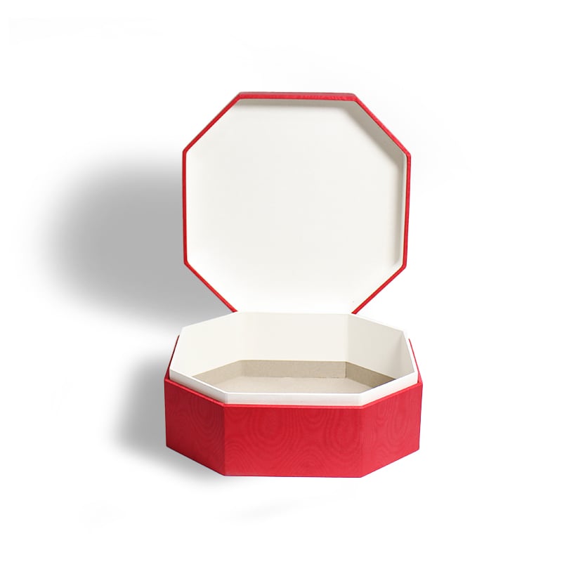 CF Hexagonal Double-layered Rigid Cardboard Gift Boxes Custom Printed for Wedding Favors Jewelry