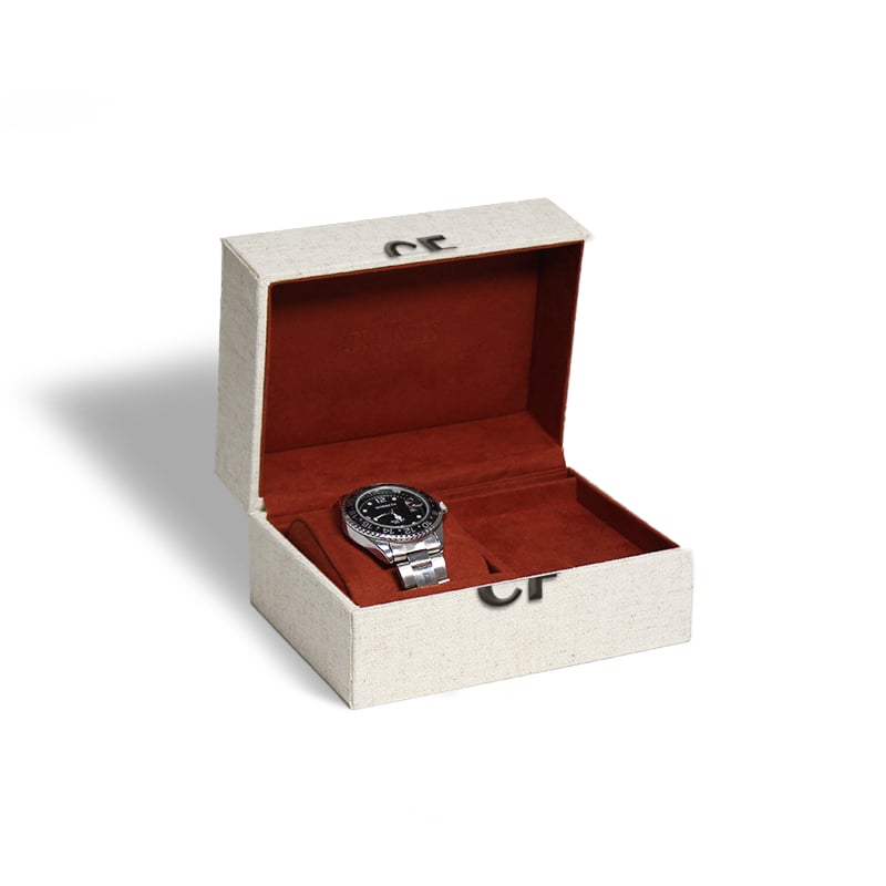 Kotak Jam Tangan Pria Mewah CF, Kotak Hadiah Penyimpanan Kulit PU Custom dengan Logo, Material PC, Kemasan Elegan untuk Jam Tangan Pria
