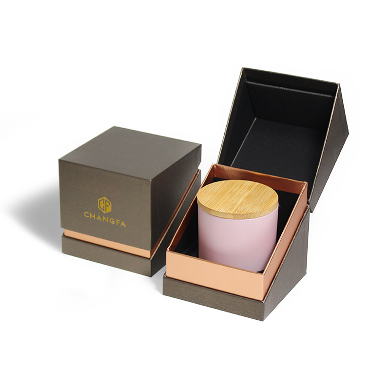 CF Luxury Clamshell Candle Box Rigid Packaging Custom Logo Gift Box Packaging