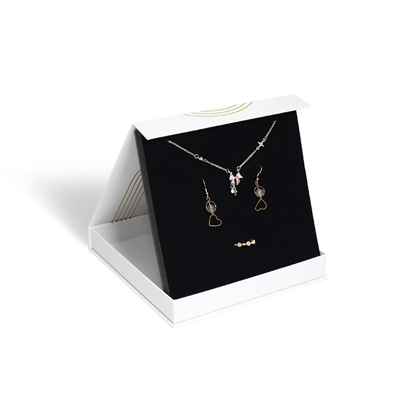 CF Design Waterproof Magnetic Closure Jewelry Necklace Earrings Box with Sponge Liner UV Printed
