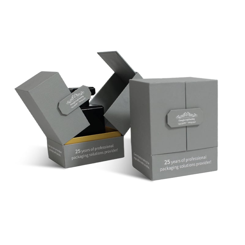 Perfume Double Door Open Magnetic Box EVA Velvet Insert