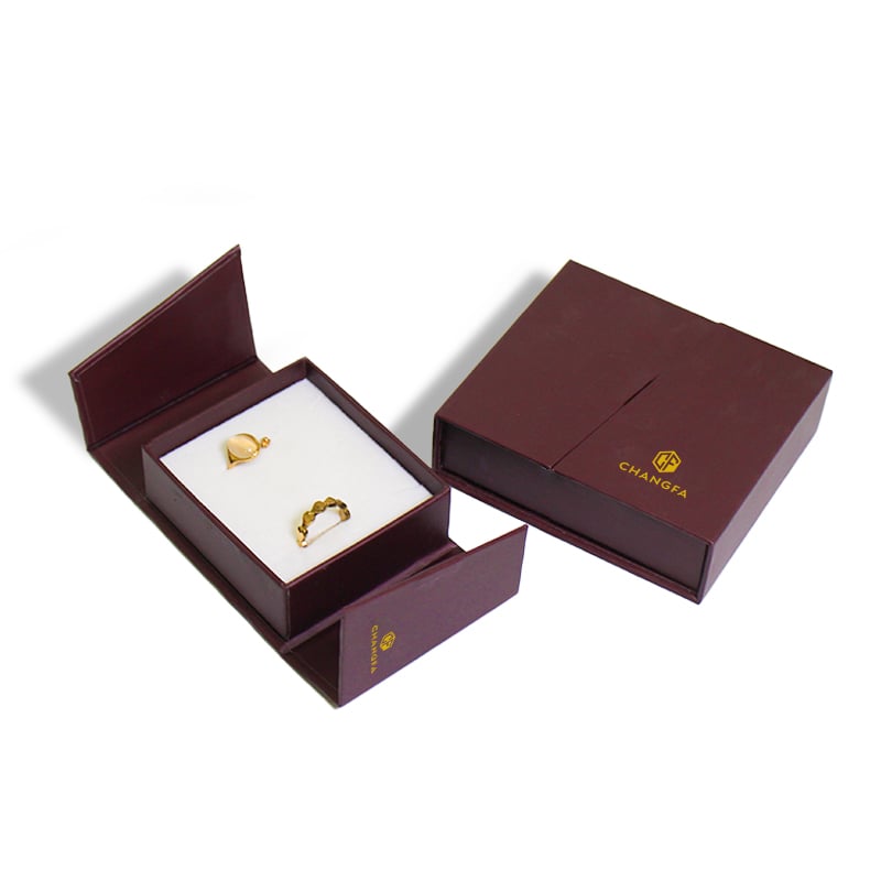 CF Custom Luxury Necklace Earring Ring Jewelry Gift Box Double Open Door Jewellery Box Green Magnetic Flip Cover Jewelry Box
