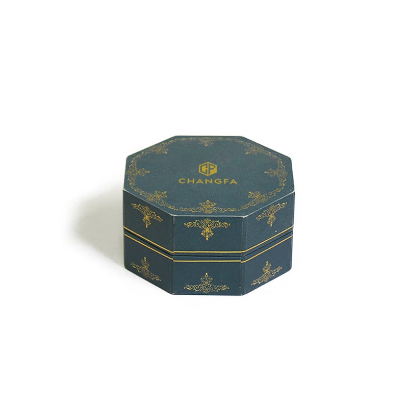 CF Gift Box Octagonal Paper Box With Shiny Foil Stamping Logo For Gift Packaging