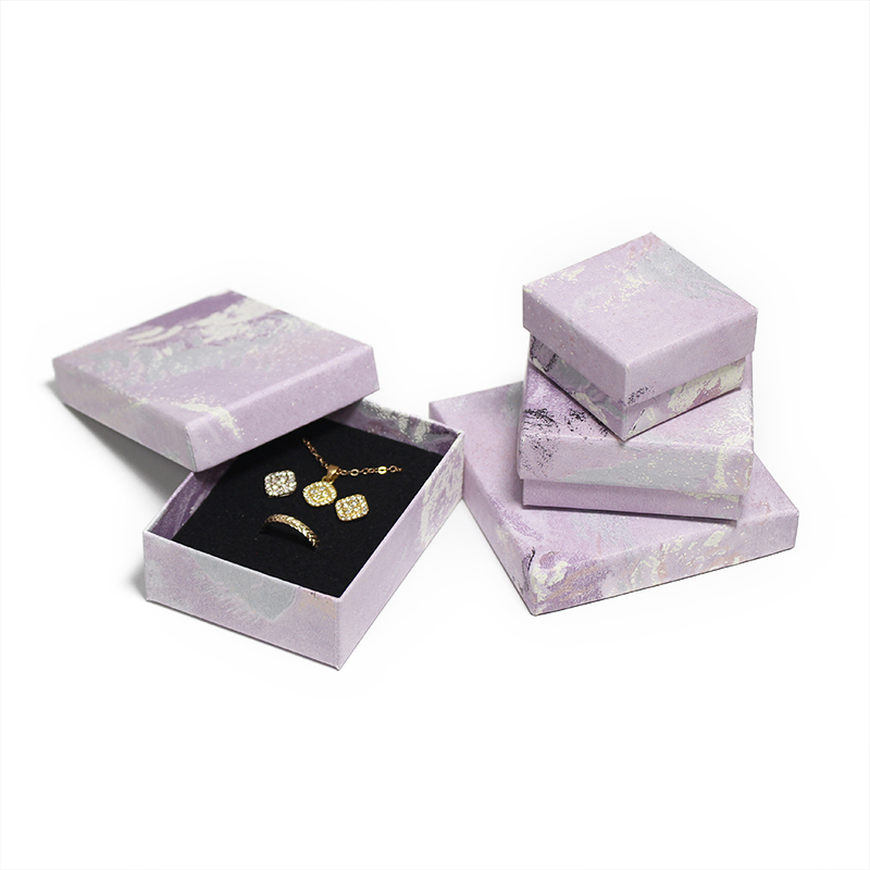 CF Luxury Pink Gradient Jewelry Box Rings Necklaces Bracelets Earrings Packaging Box With Handle Bag