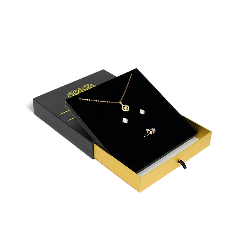 CF Paper Package Luxury Cardboard Earring Bracelet Necklace Ring Drawer Box Jewelry Packaging Box With Logo