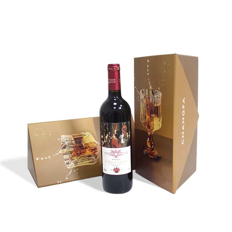 Wine Magnetic Triangle Paper Gift Box Foam EVA Insert