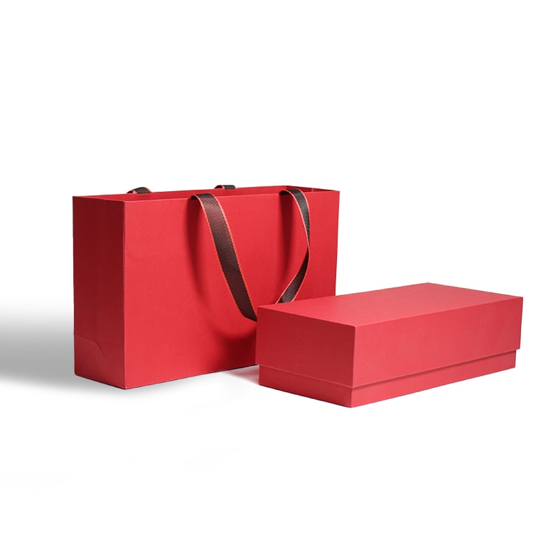CF Reusable Eco-Friendly Empty Rigid Box Packaging for Tea and Gift Use with Closure and Handle