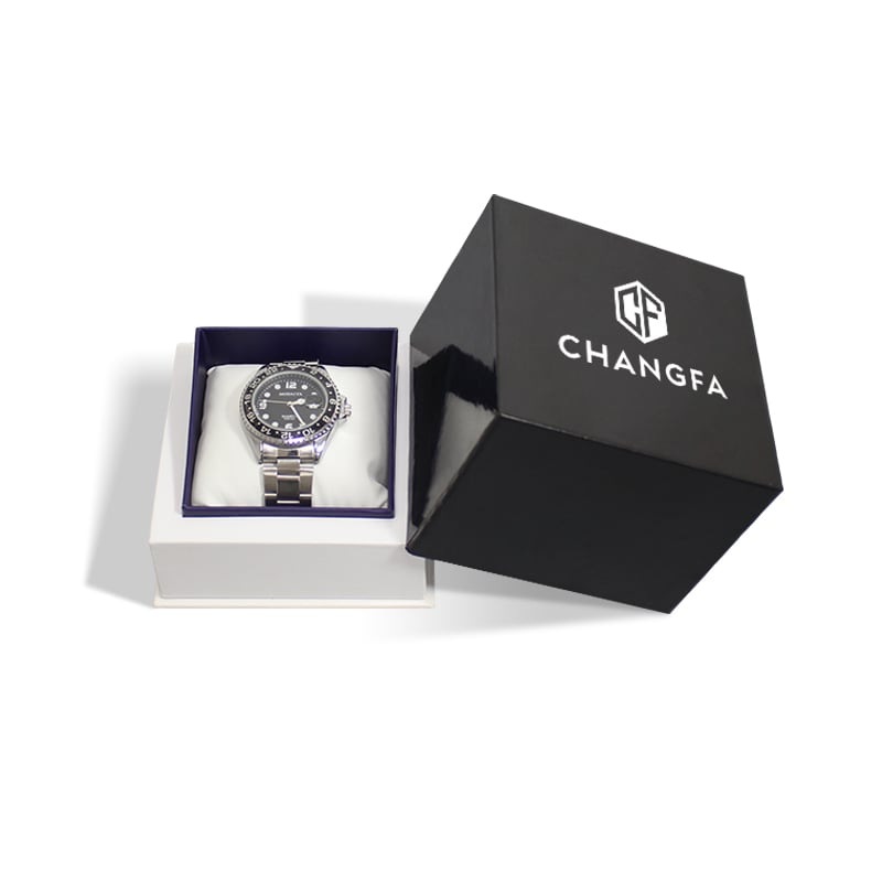 CF Removable Lid Box With Neck Watch Box with Pillow Insert