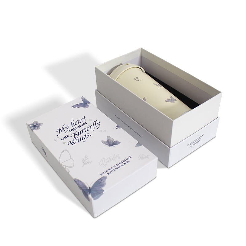 Gift Coffee Cup Removable Lid Box With Neck Box With Foam Insert