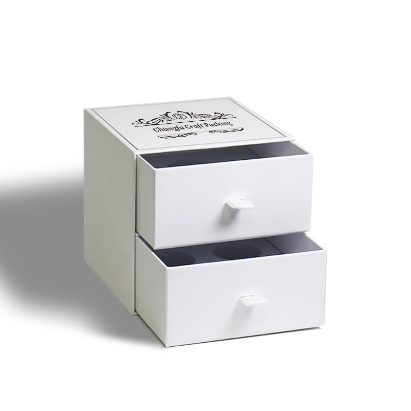 CF Custom Drawer Box with Logo Rigid Gift Retail Packaging for Jewelry Cosmetics Candle Perfume Boxes with Drawers