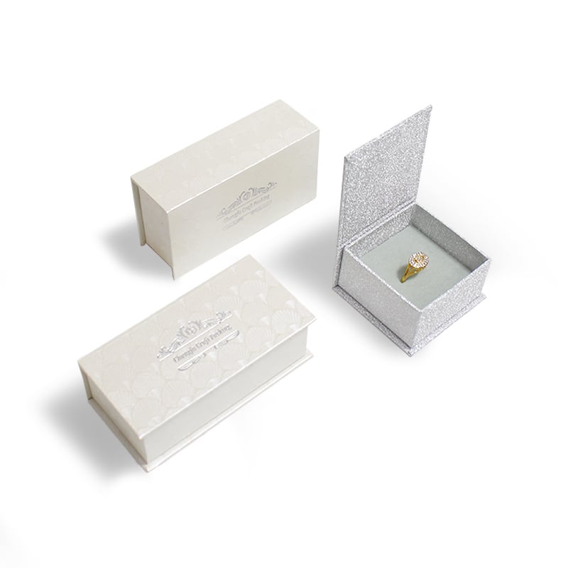 CF Magnetic Clamshell Jewelry Paper Box with EVA Velvet Insert