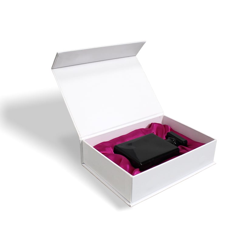 Cosmetics Perfume Clamshell Magnetic Box With Velvet Foam Insert
