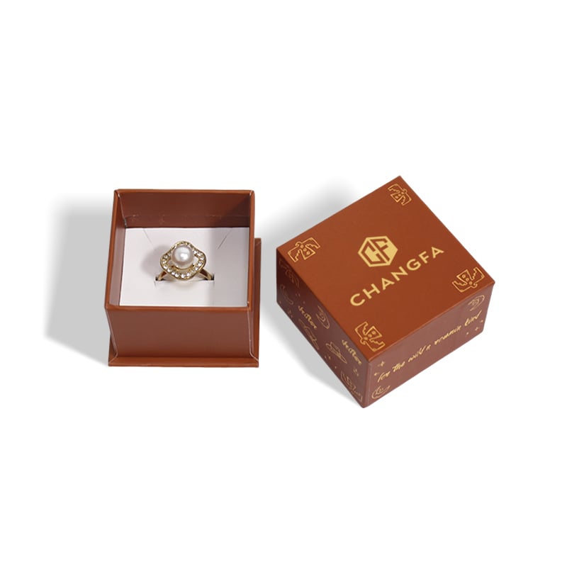 CF Removable Lid Box With Neck Jewelry Box with Sponge Velvet Insert