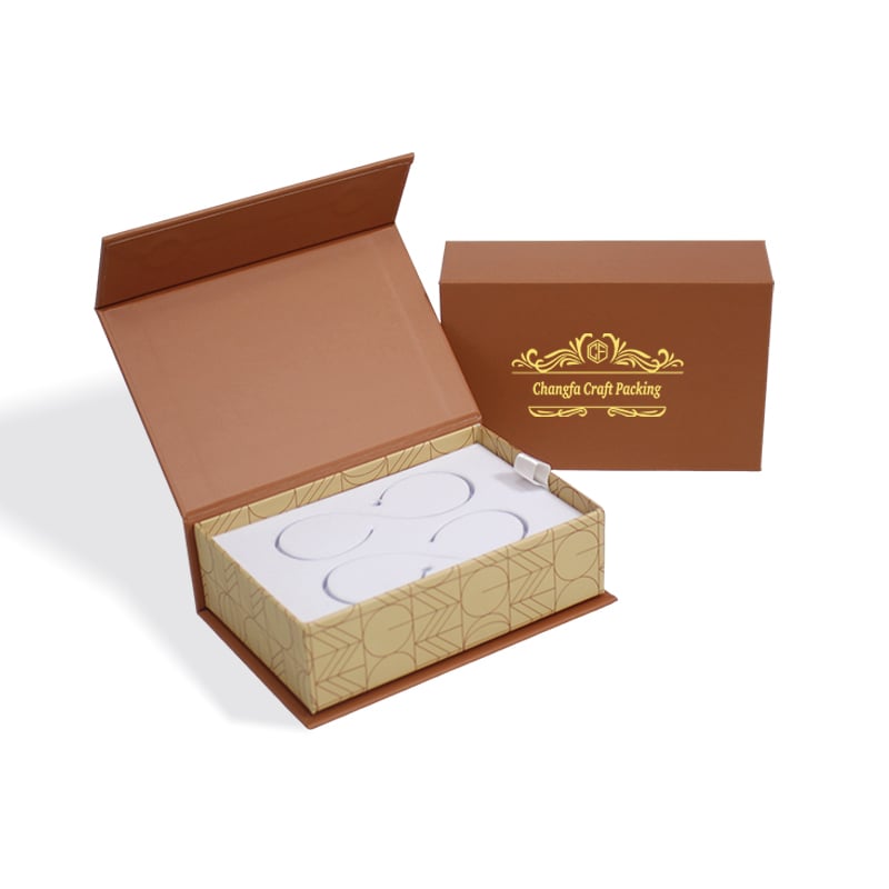 CF Luxury Cardboard Clamshell Magnetic DIY Jewelry Packaging Paper Gift Box