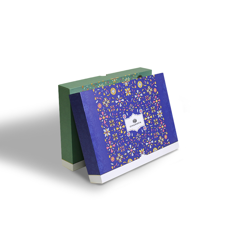 CF Portable Cardboard Paper Gift Box High-end Rigid Packaging Lid Embossing Matt Lamination