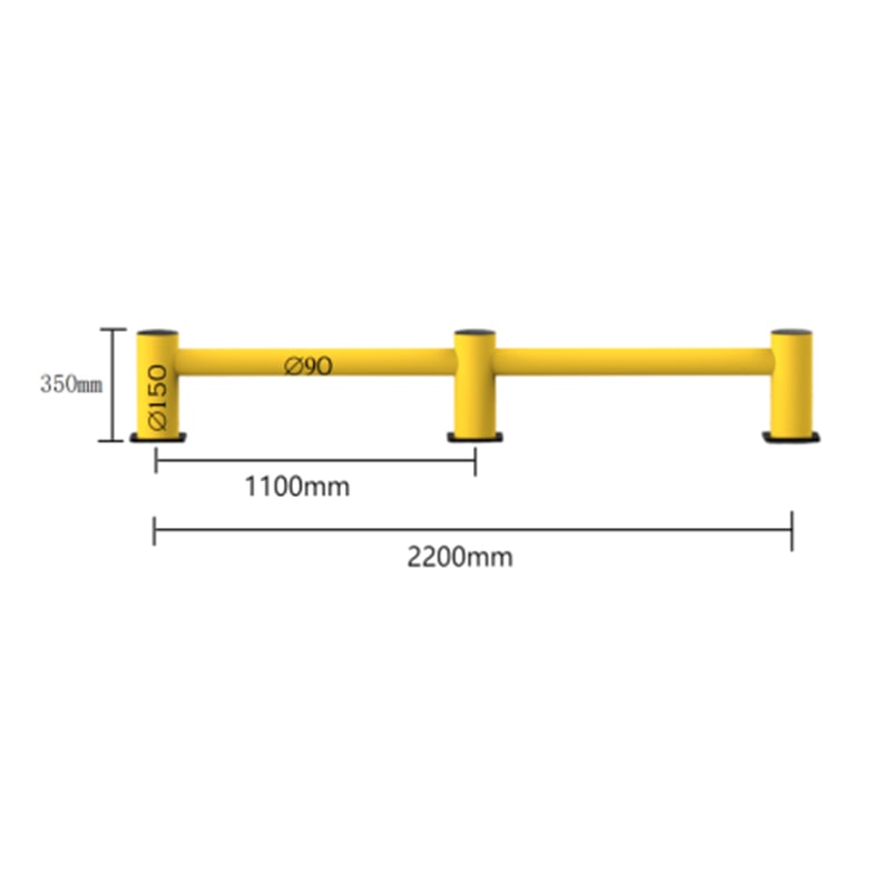 Modular Flexible Plastic Traffic Barrier System for Warehouse Wall Corner and Shelf End Protection