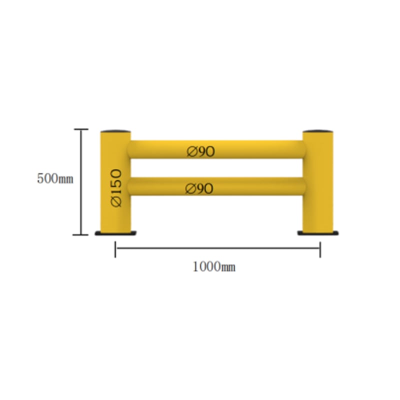 Modular Flexible Plastic Traffic Barrier System for Warehouse Wall Corner and Shelf End Protection