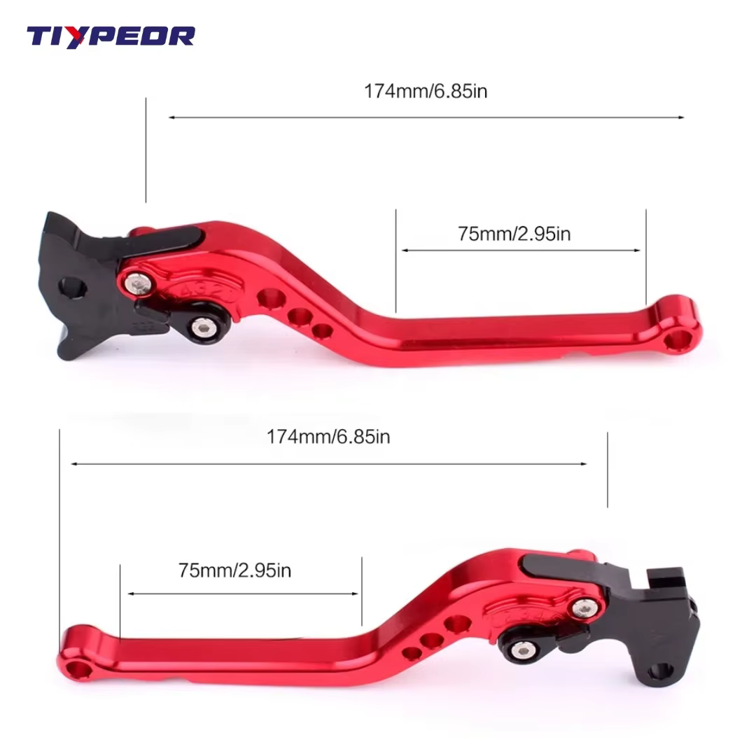 TIYPEOR Motorcycle Dual Disc Brake Handle Universal CNC Aluminum Dual Brake Clutch Lever Motorcycle Modification Accessories factory