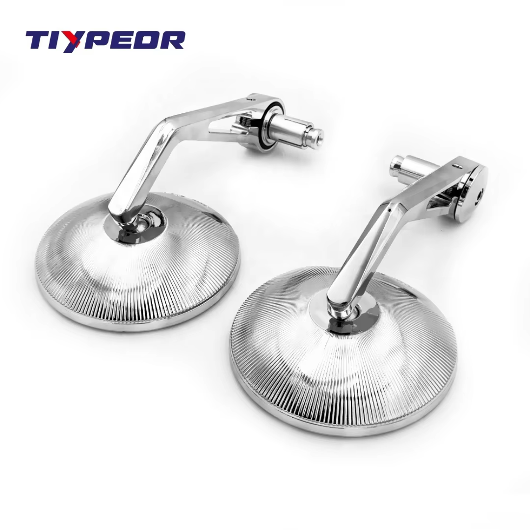 TIYPEOR Universal CNC Aluminium Alloy Adjustable Motorcycle Folding Handle Refitting Customized HD Glass Rearview Mirror supplier
