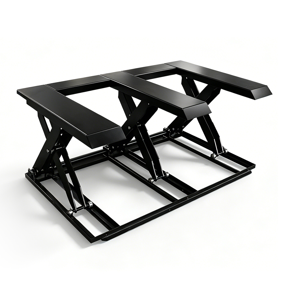 Heavy-Duty 3-Ton Hydraulic Scissor Lift | E-Type Triple-Support Design for Ultimate Stability