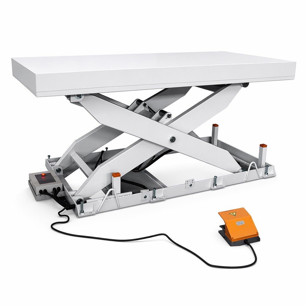 Industrial Electric Scissor Lift Table  for Heavy-Duty Wood Panel Handling