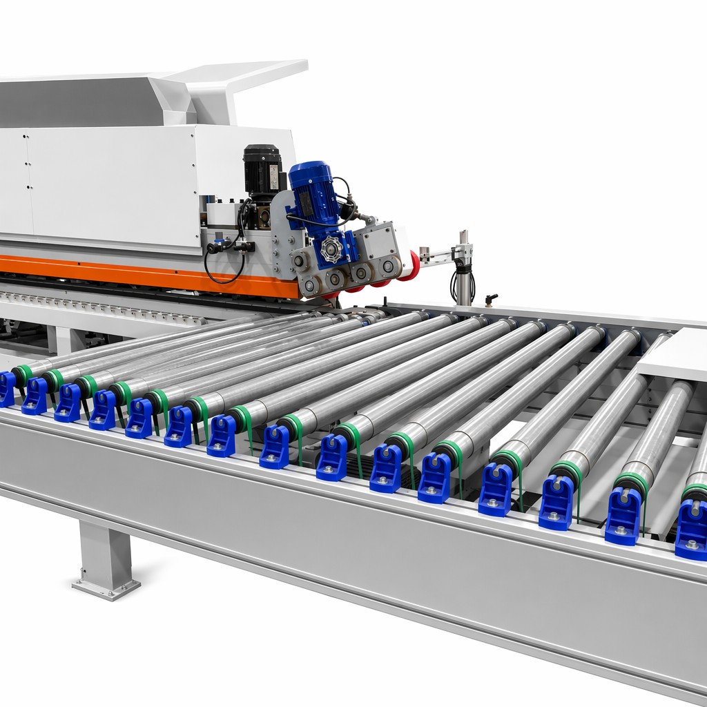 High Efficient Transmit With Feeder And Loader Conveyor Automatic Edge Banding Machines Production Line