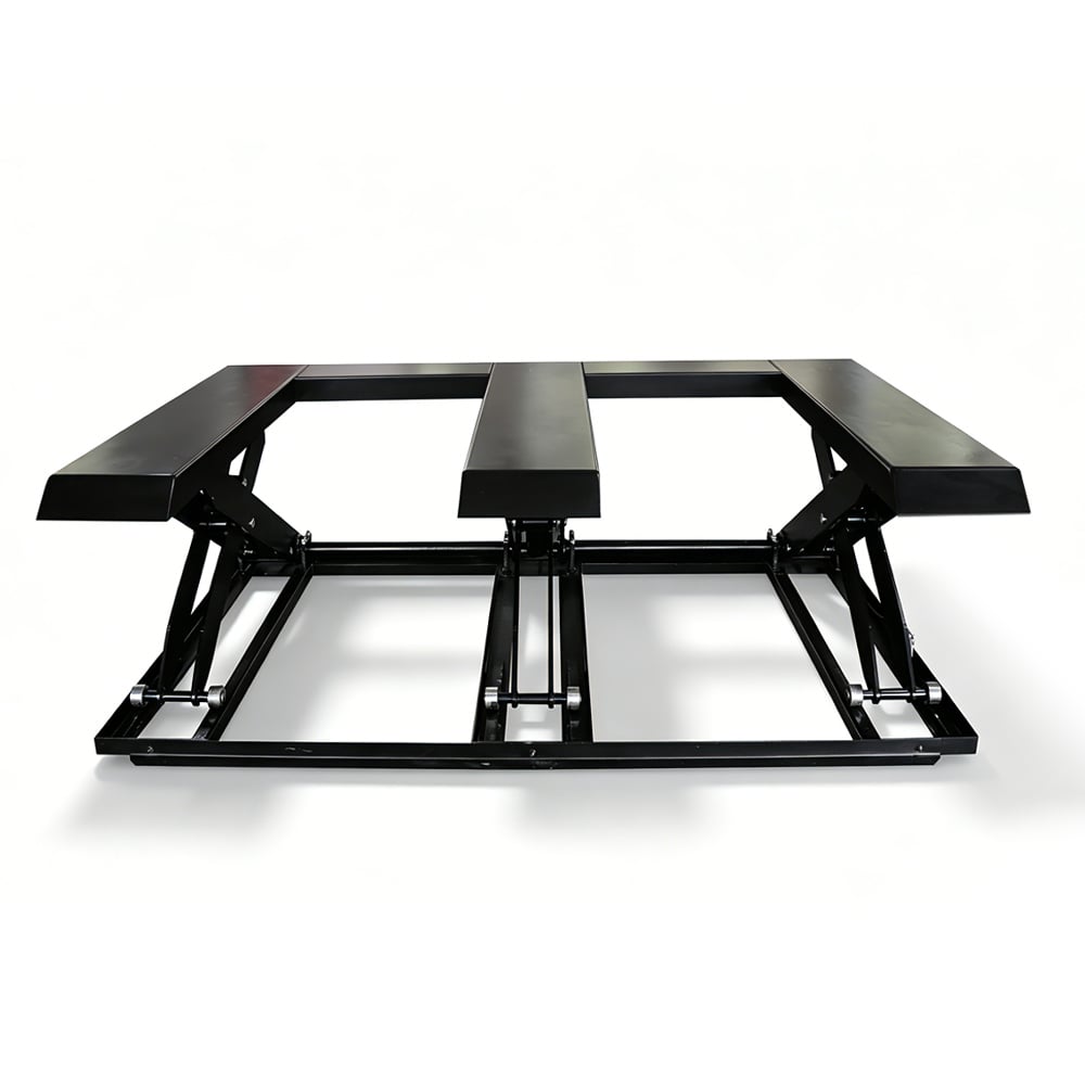 Heavy-Duty 3-Ton Hydraulic Scissor Lift | E-Type Triple-Support Design for Ultimate Stability