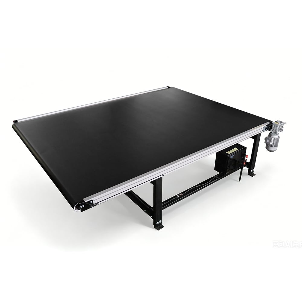 Smart Photoelectric Sensor Black PVC Conveyor Belt | Auto Start/Stop for Labor Savings