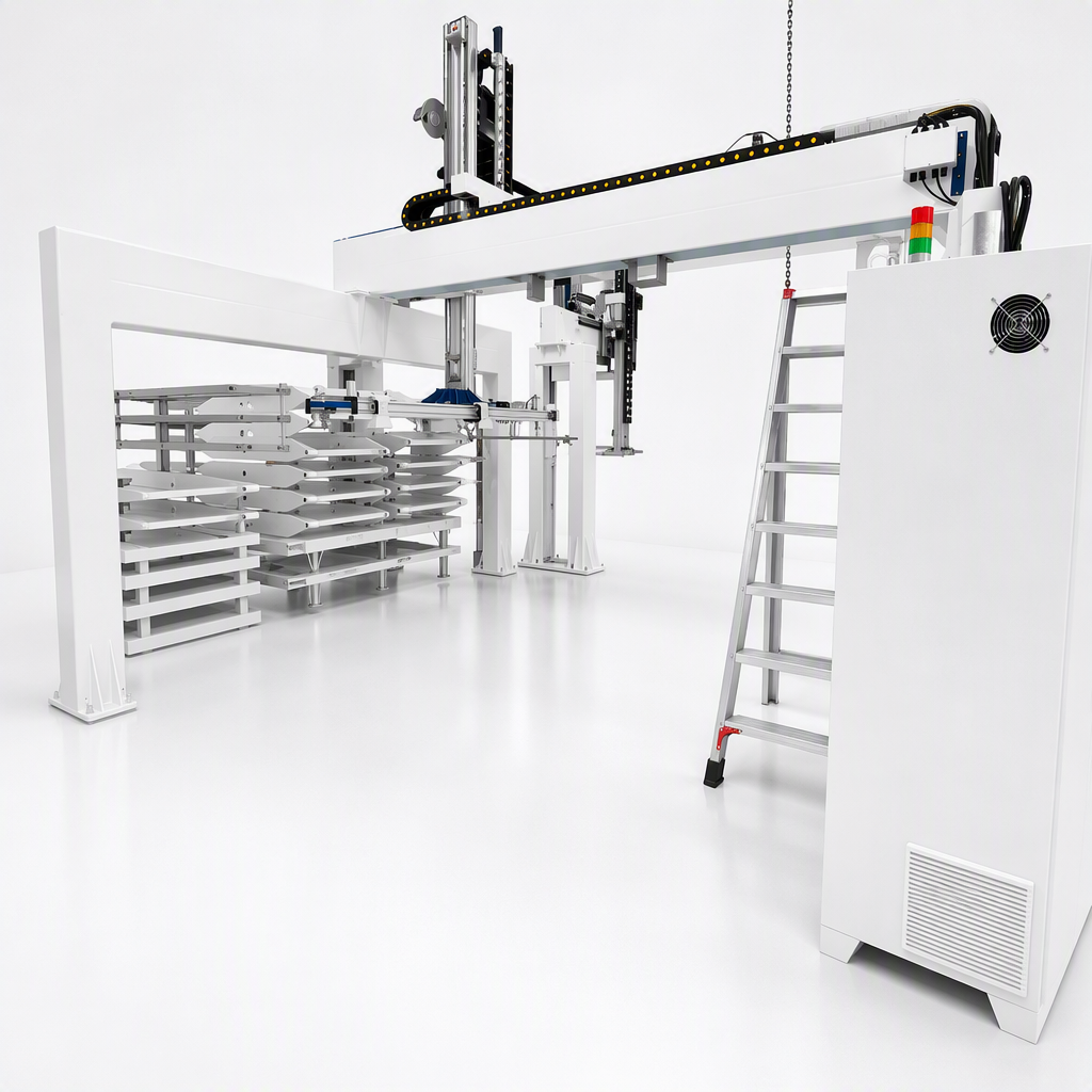 Wood Door And Panel Linear Production Line With Gantry Loader And Conveyor Of Other Woodworking Machinery