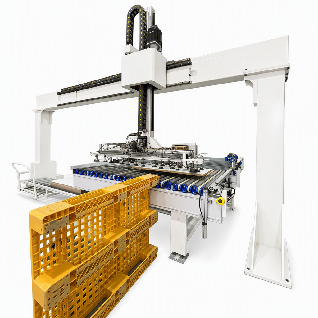 Wood Door And Panel Linear Production Line With Gantry Loader And Conveyor Of Other Woodworking Machinery