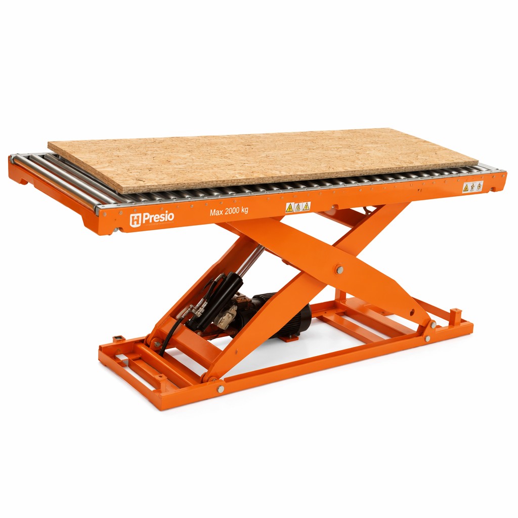 Hongrui 1T hydraulic scissor lift table with fixed-roller  lifter machine hydraulic