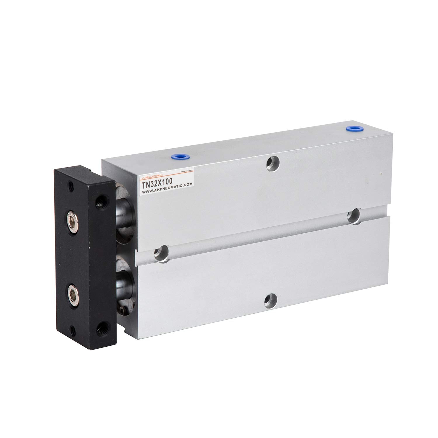 OEM-fabrieksdirecte TN-serie dubbele zuigerstang pneumatische cilinderfabrikant, tweevoudig werkende tweezuigerstang luchtcilinder compatibel met Airtac, groothandel