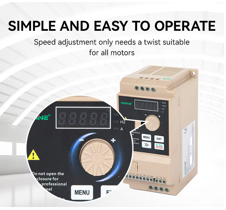 CKMINE Knob-Type 1.5 kW 380 V Three-Phase AC Inverter; MINI Inverter OEM/ODM for Motor Drive supplier