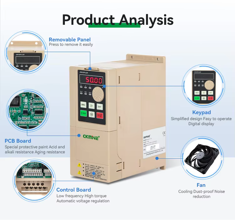 CKMINE Factory General Purpose 18.5kW 25HP Motor Inverter Variable Frequency Driver 380V Close Loop 3 Phase Speed Control VFD factory