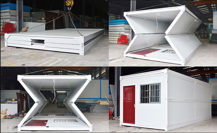 Maximizing space with a folding container house