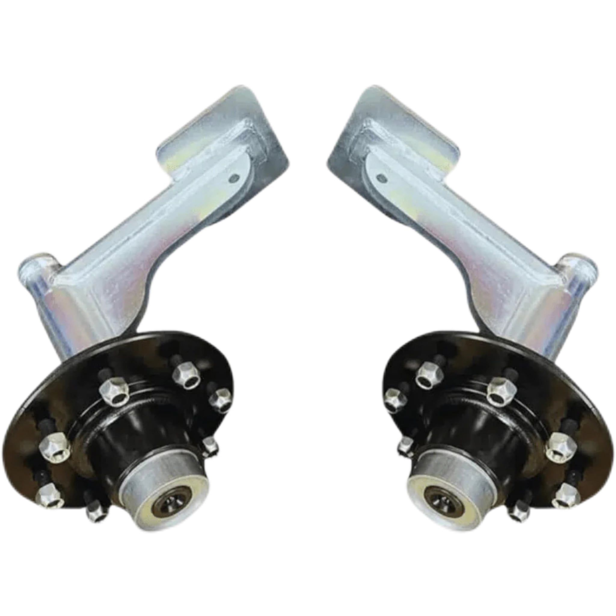 Steel Container Wheel Kit 2-Pack Heavy-Duty Transport Wheels with Axles & Spindle Fabrication