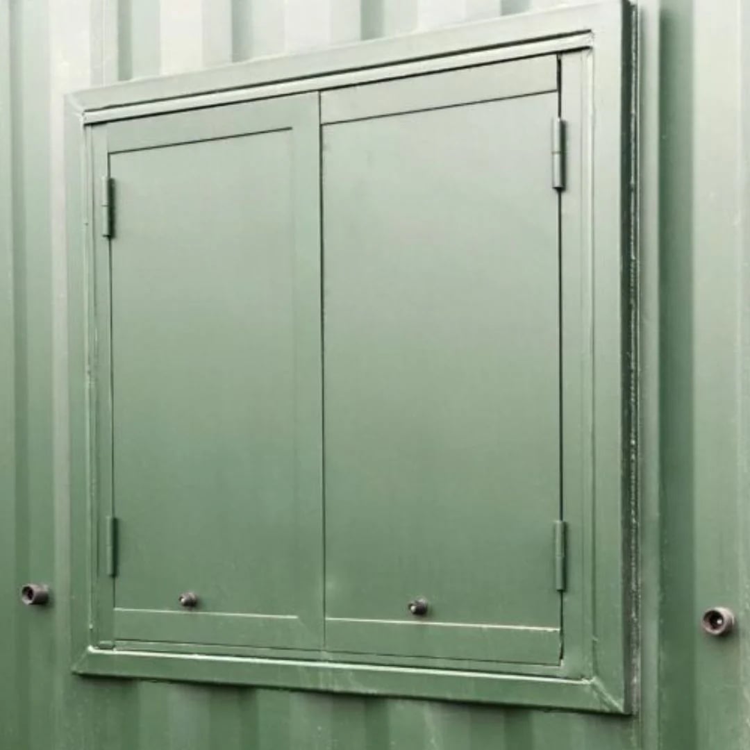 Heavy Duty Steel Shipping Container Prefab House Anti Vandal Window Shutter