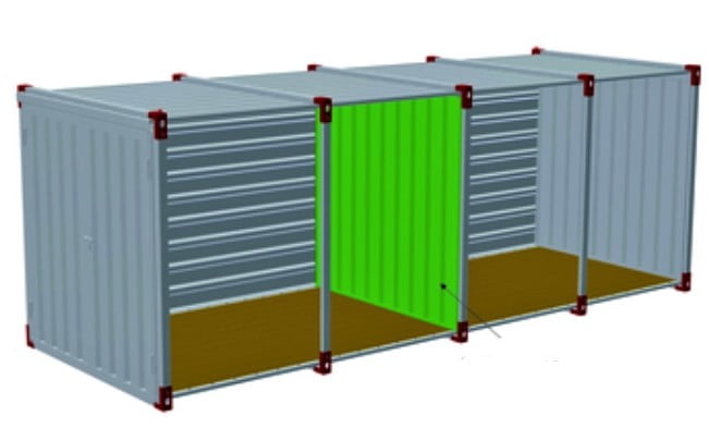 Customizable divider walls for endless design possibilities in shipping containers.